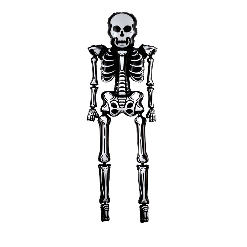 Giant 2.5m skeleton foil balloon for Halloween party and spooky display decoration