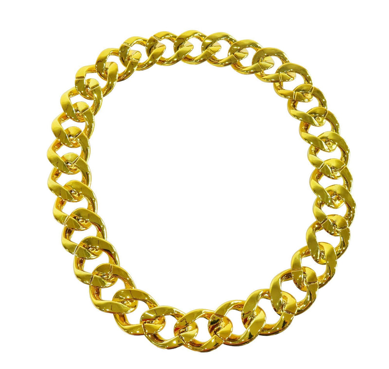 35cm gold coloured chain costume necklace
