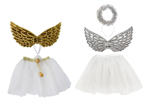 Metallic angel fantasy costume dress up set