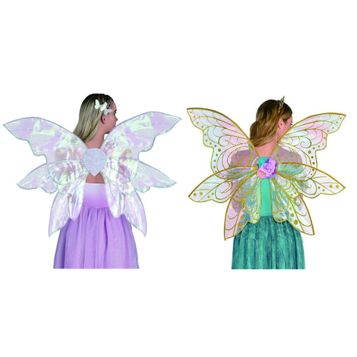 Deluxe iridescent fairy wings for Halloween and fantasy costumes