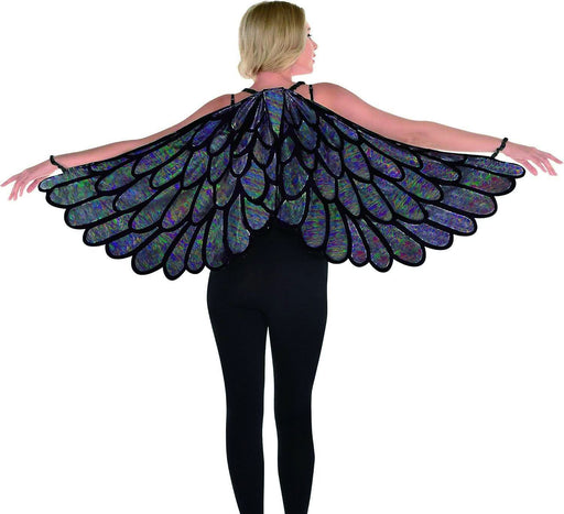 Dark metallic costume wings for Halloween and fantasy dress up