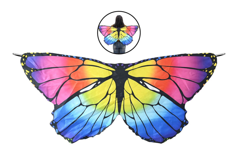 Kids rainbow butterfly costume wings