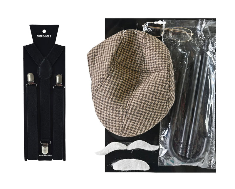 Elderly man character costume accessory set