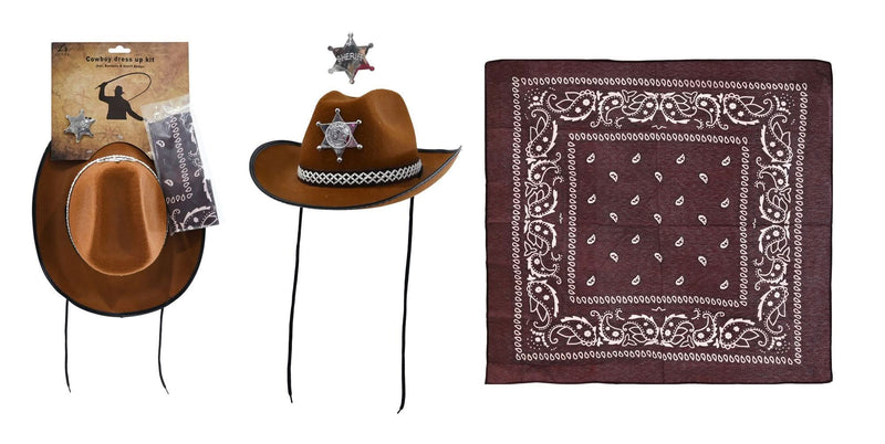 Cowboy western costume accessory set