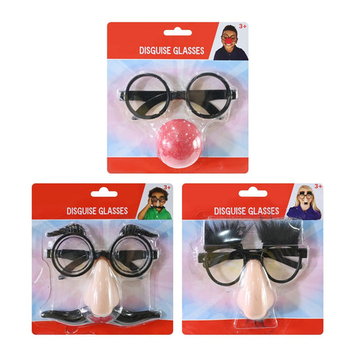Assorted funny nose novelty costume glasses