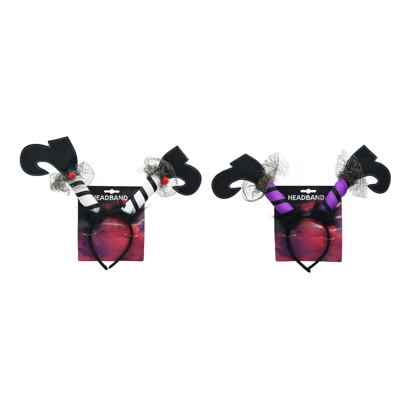 Assorted novelty witch legs Halloween headband