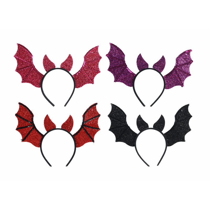 Assorted glitter bat Halloween costume headband