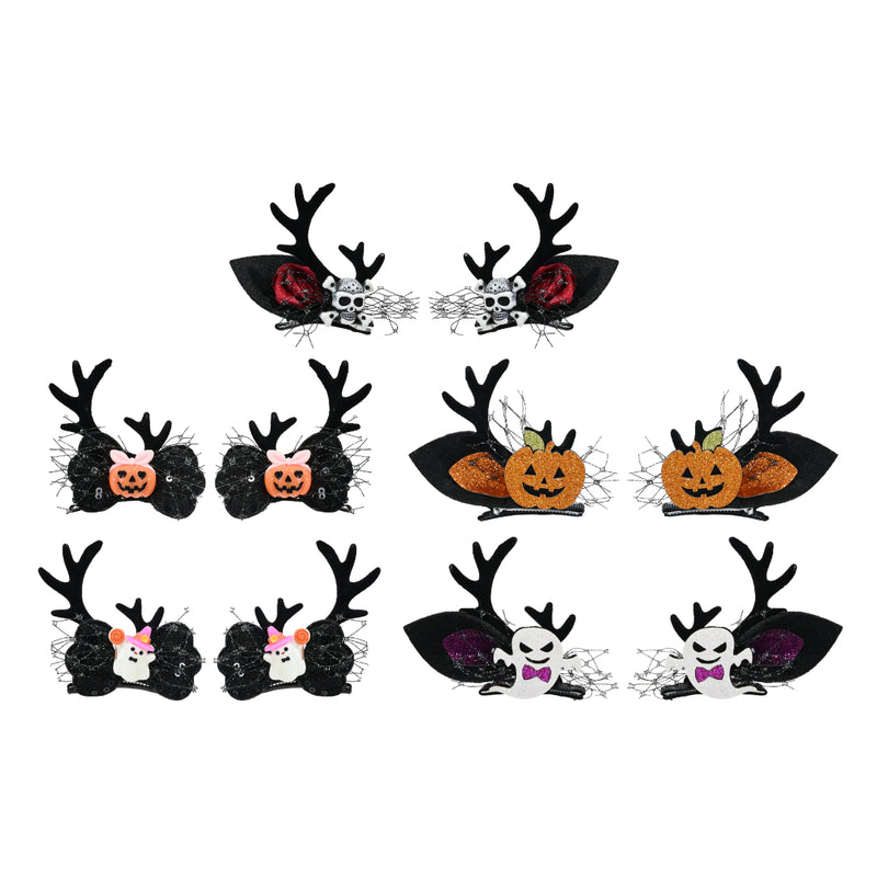 Assorted two pack antler Halloween costume hair clips