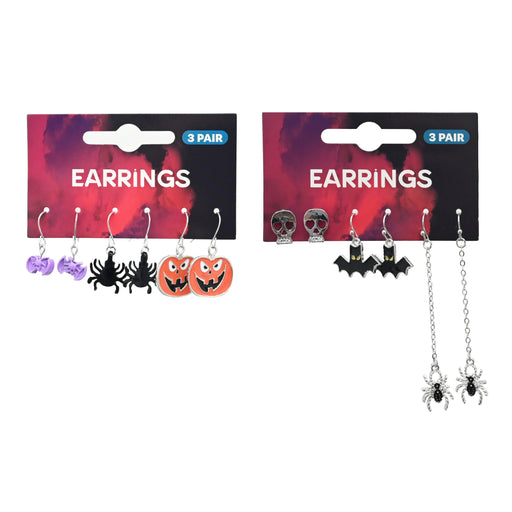 Six pack assorted Boo Crew Halloween earrings