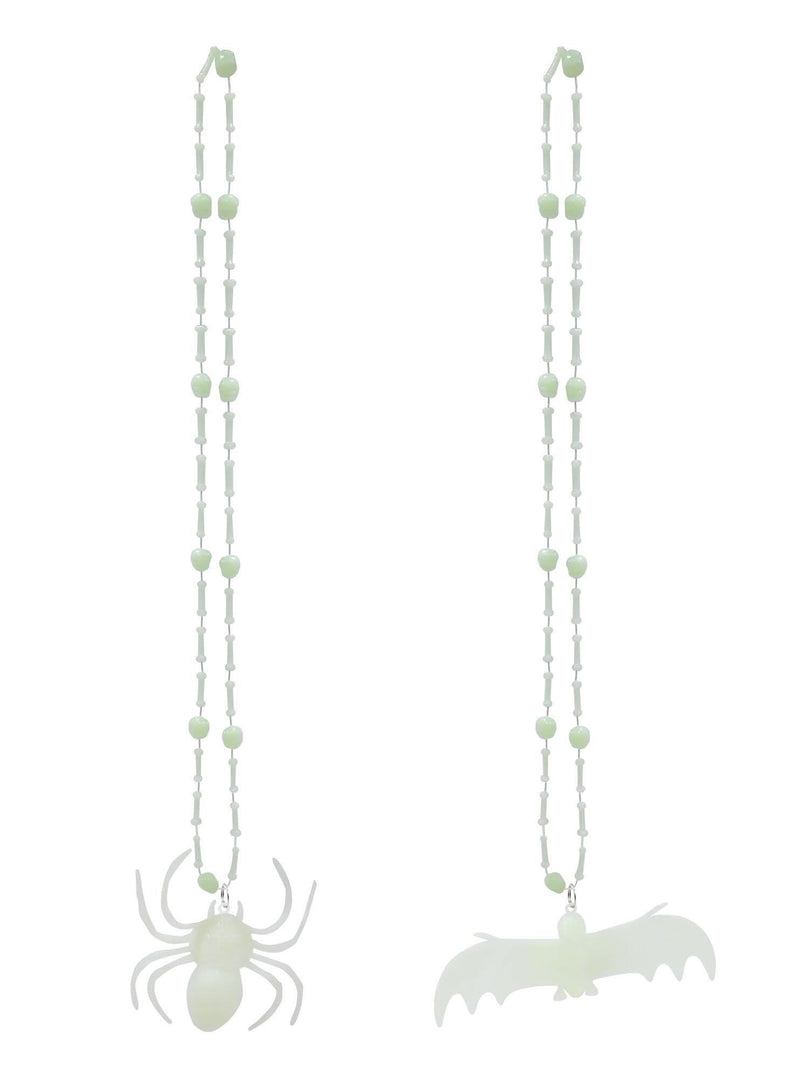 Assorted glow in the dark spooky Halloween necklace