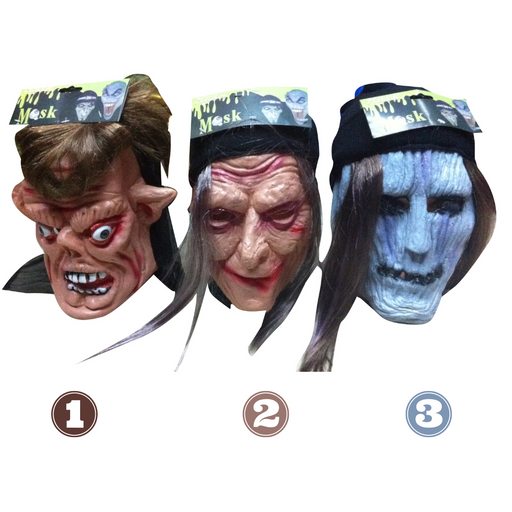 Halloween Scary Mask with Hair