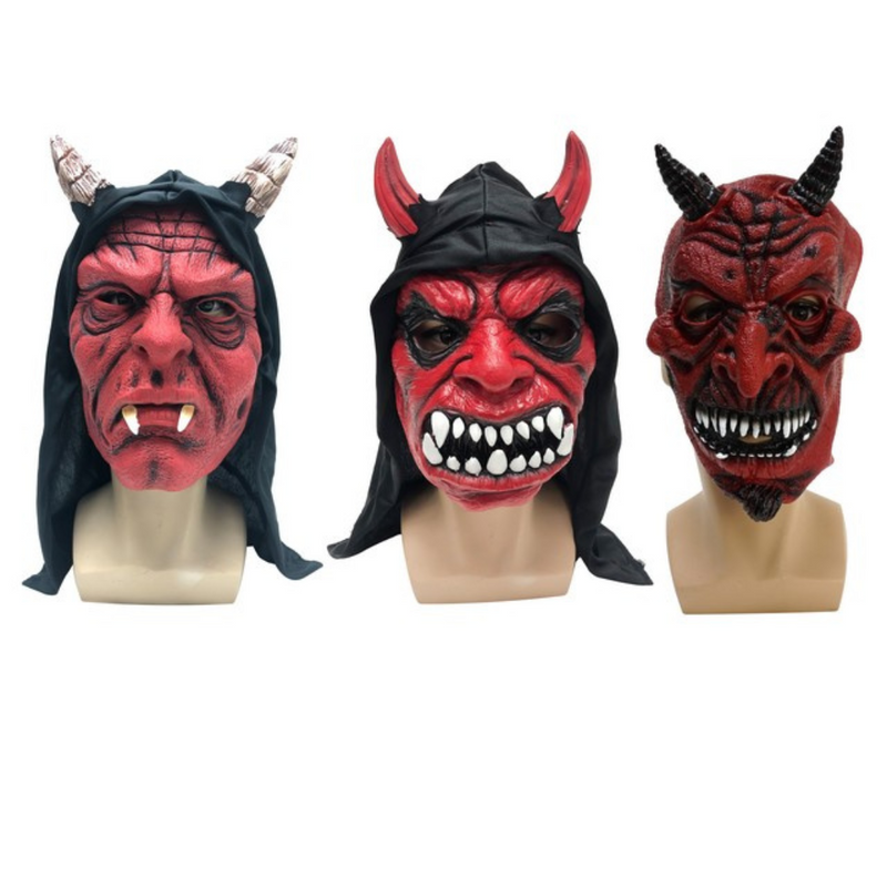 Red Devil Latex Mask Asstd
