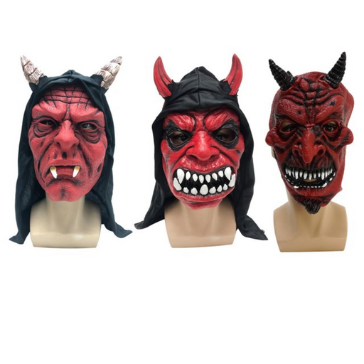 Red Devil Latex Mask Asstd