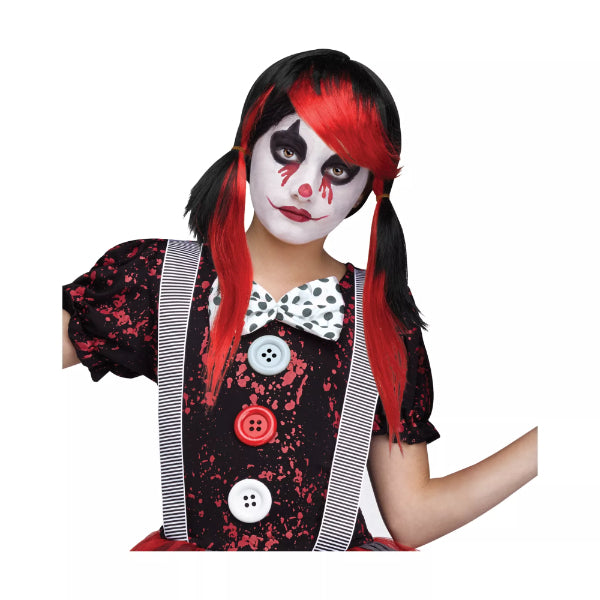 Red & Black Clown Wig Adults