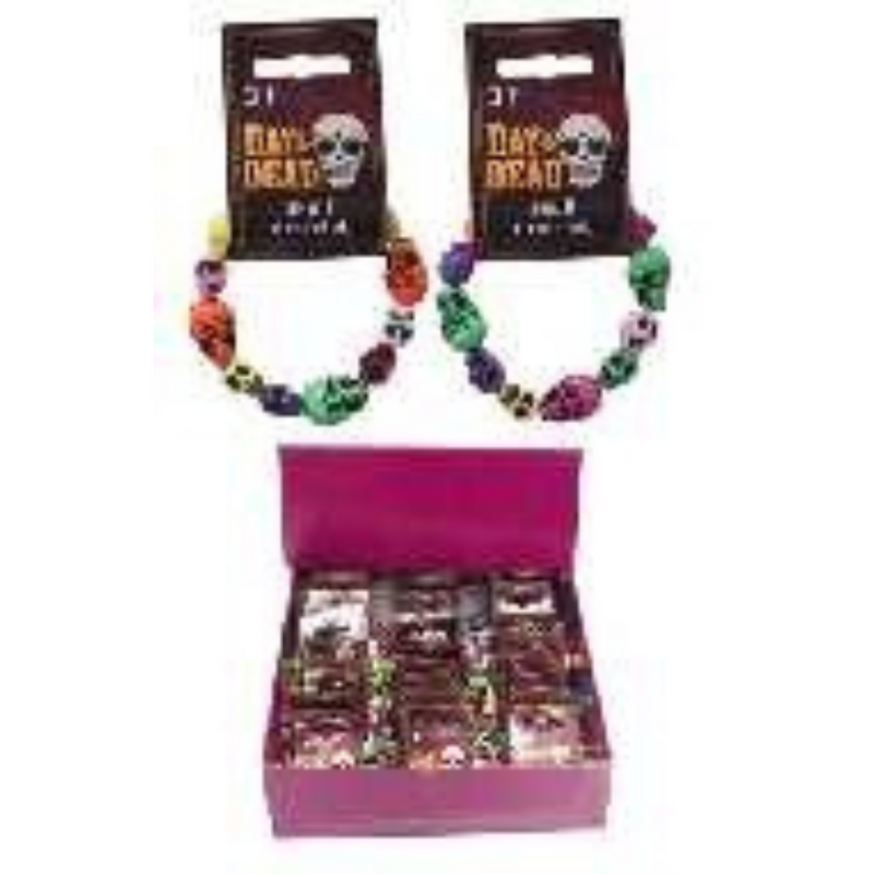 Colourful Skull Bracelet Asstd
