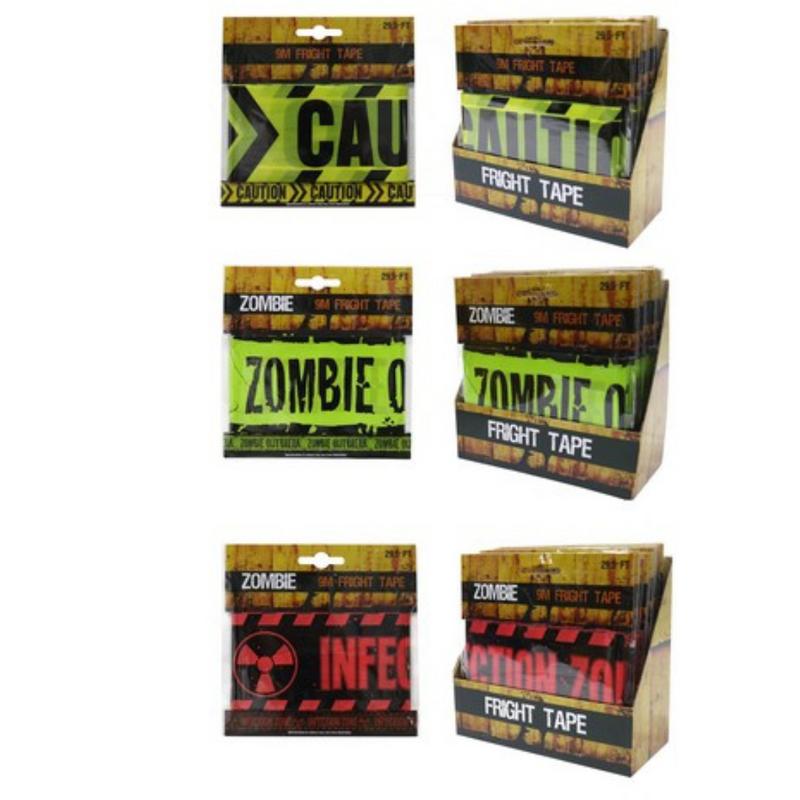 Warning Fright Tapes 9M Asst
