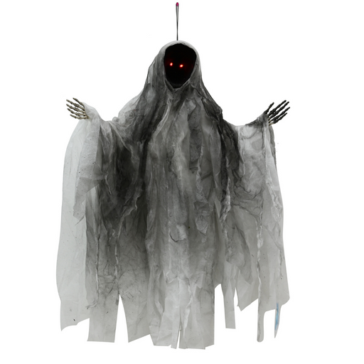 Animated Light Up Faceless Hanging Reaper Prop 100cm