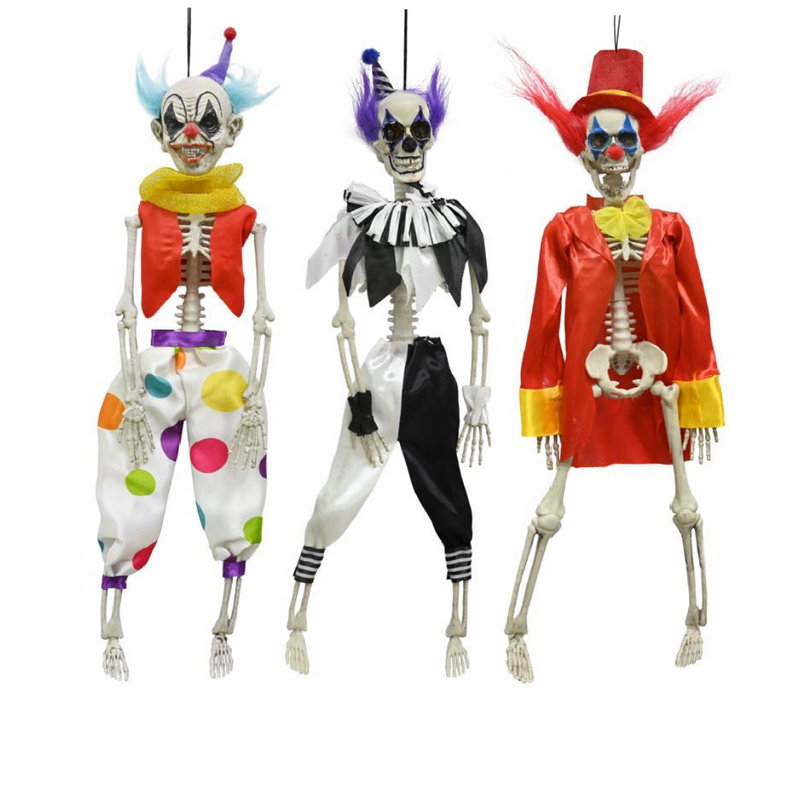 Skeleton Clown Asstd 40cm