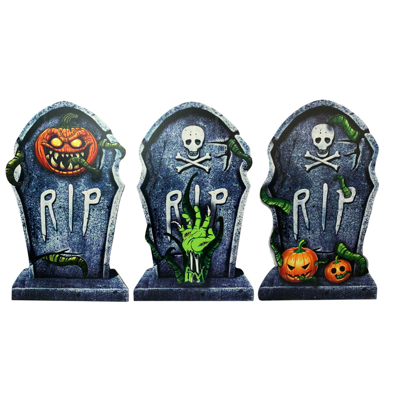 RIP Tombstone Stake 38cm 3pk