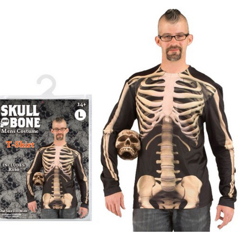Costume Shirt Skeleton Mens