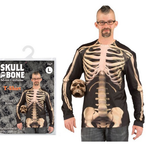 Costume Shirt Skeleton Mens