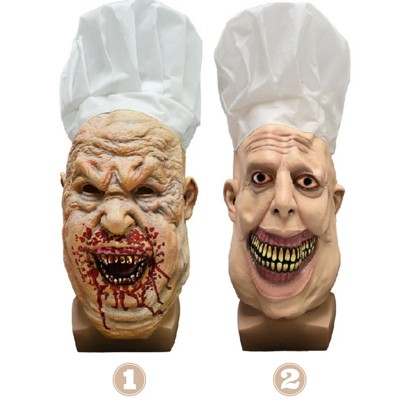 Creepy Chef Latex Mask Asstd