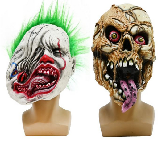 Melting Twin Face Latex Mask Asstd