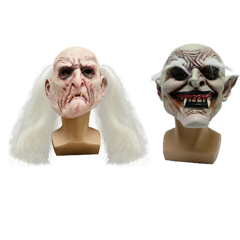 Scary Old Man Latex Mask Asstd