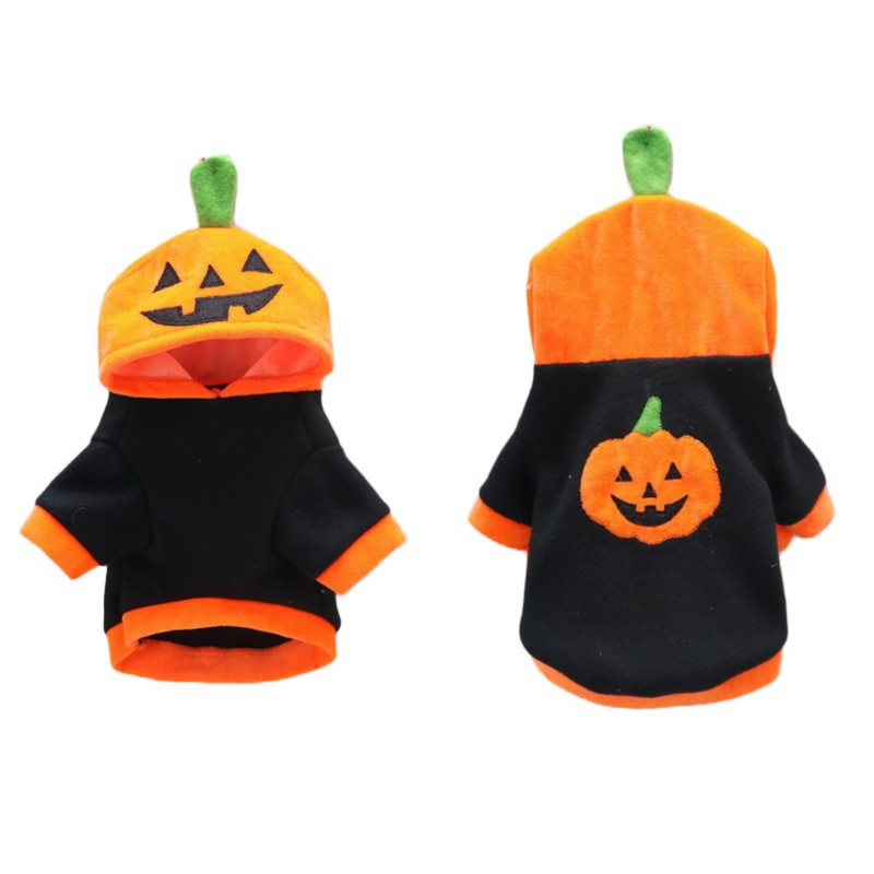 Pumpkin Pet Hooded Jacket for dogs and cats in 2 assorted designs