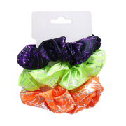 Spider Web Satin Hair Scrunchie Asstd 3pk