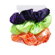 Spider Web Satin Hair Scrunchie Asstd 3pk