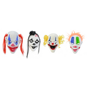 Clown Mask With Wig Asstd