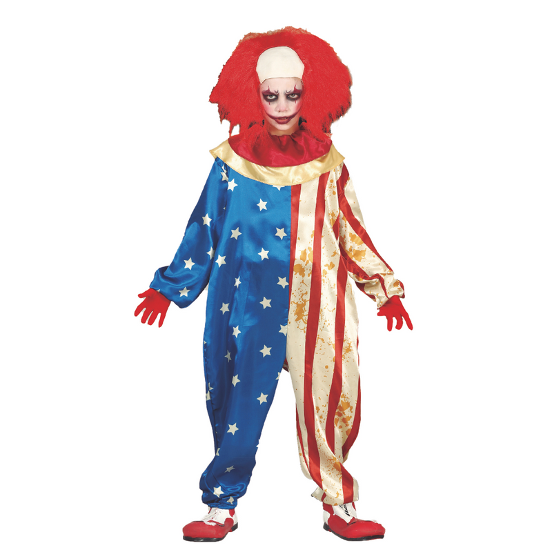 Costume Patriotic Clown Jumpsuit Kids