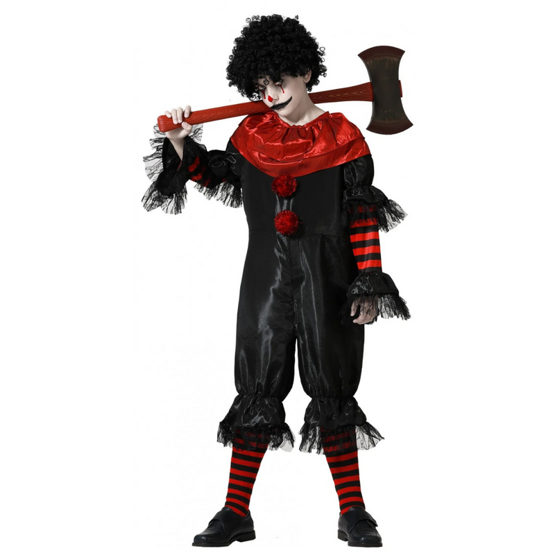 Costume Black & Red Clown Kids