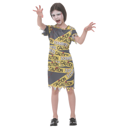 Costume Caution Zombie Dress Kids