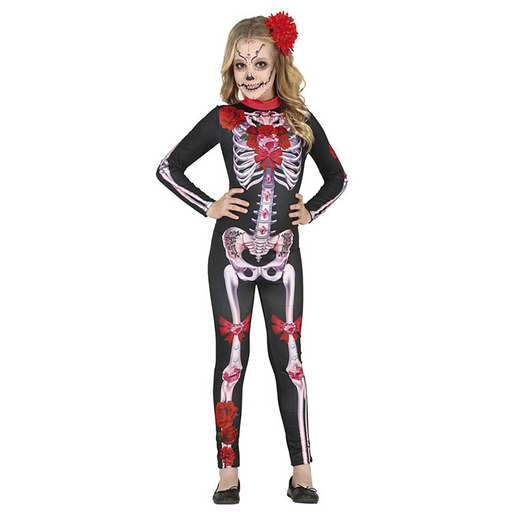 Costume Skeleton Floral Jumpsuit Kids