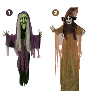 Animated Hanging Witch Battery Operated 180cm