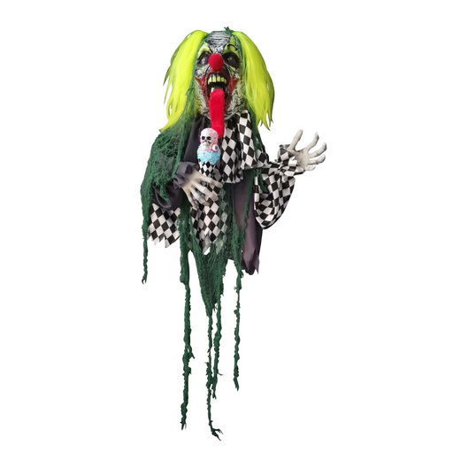Animated Hanging Clown Battery Operated 100cm