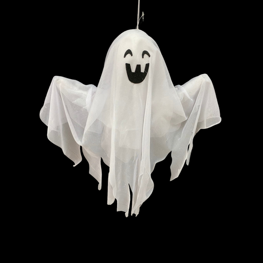 Hanging Smiley White Ghost 51cm