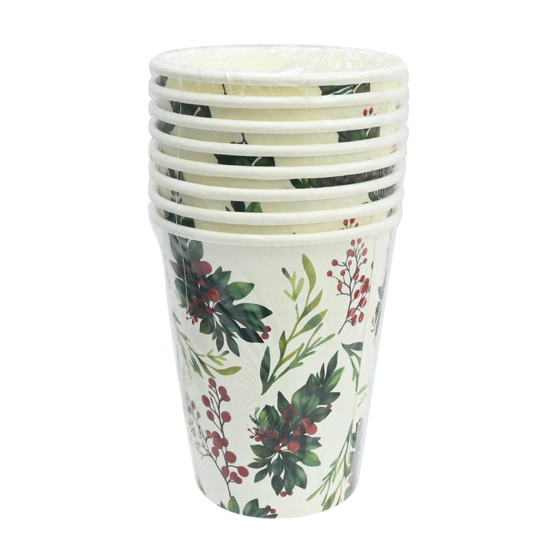 Paper Cup 250mL 8pk Assorted 3