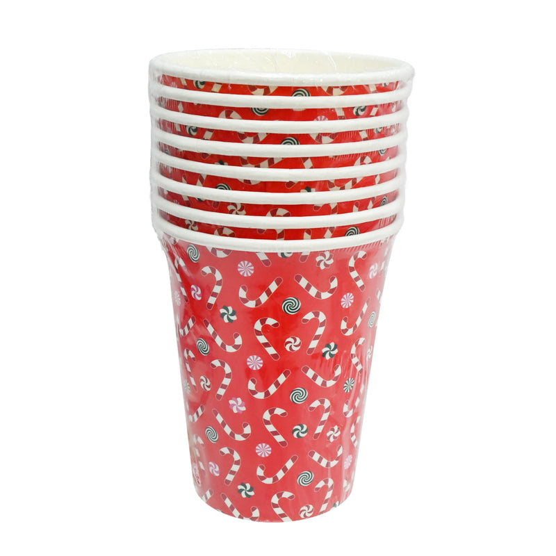 Paper Cup 250mL 8pk Assorted 4