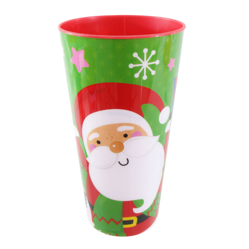Christmas Mega Plastic Cup 900mL Assorted 5