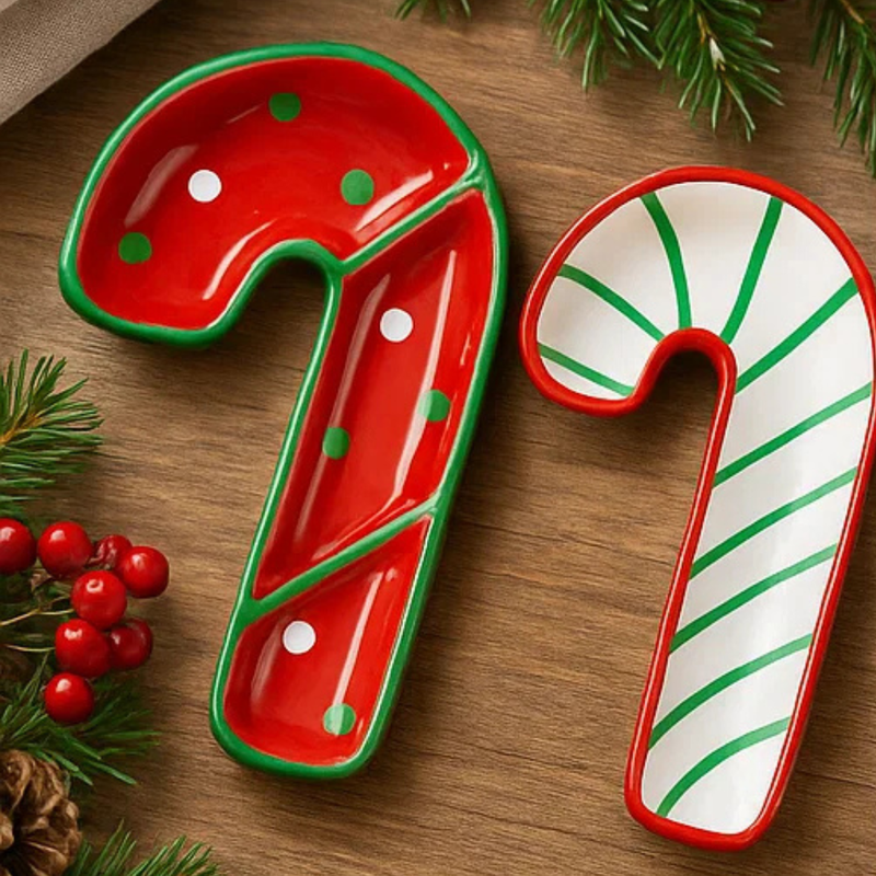 Ceramic Candycane Dish