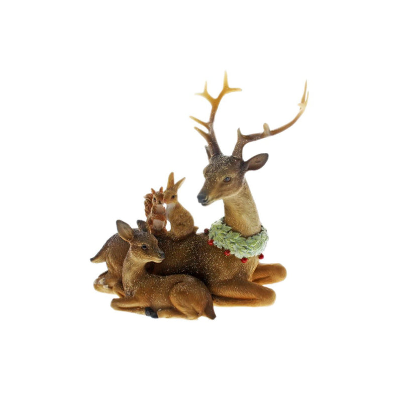 Ronis Sitting Reindeer With Baby