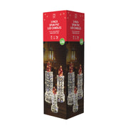 LED Candles Spun PVC 3pc Twinkle