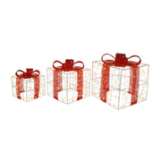 LED Starry Wire Presents Mesh Ribbon 3pc Assorted 2