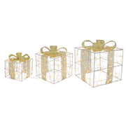 LED Starry Wire Presents Mesh Ribbon 3pc Assorted 3