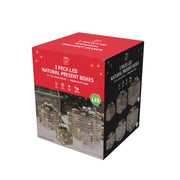 LED Berry Pine Presents Nutbell Topper 3pc Assorted 2