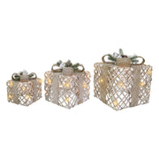 LED Berry Pine Presents Nutbell Topper 3pc Assorted 6