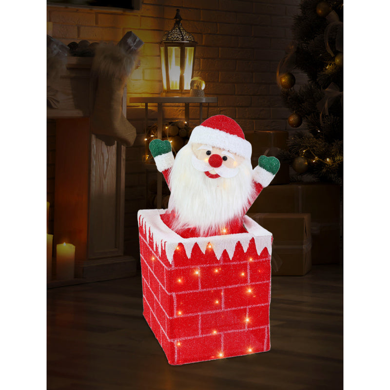 LED Moving Santa In Chimney 2
